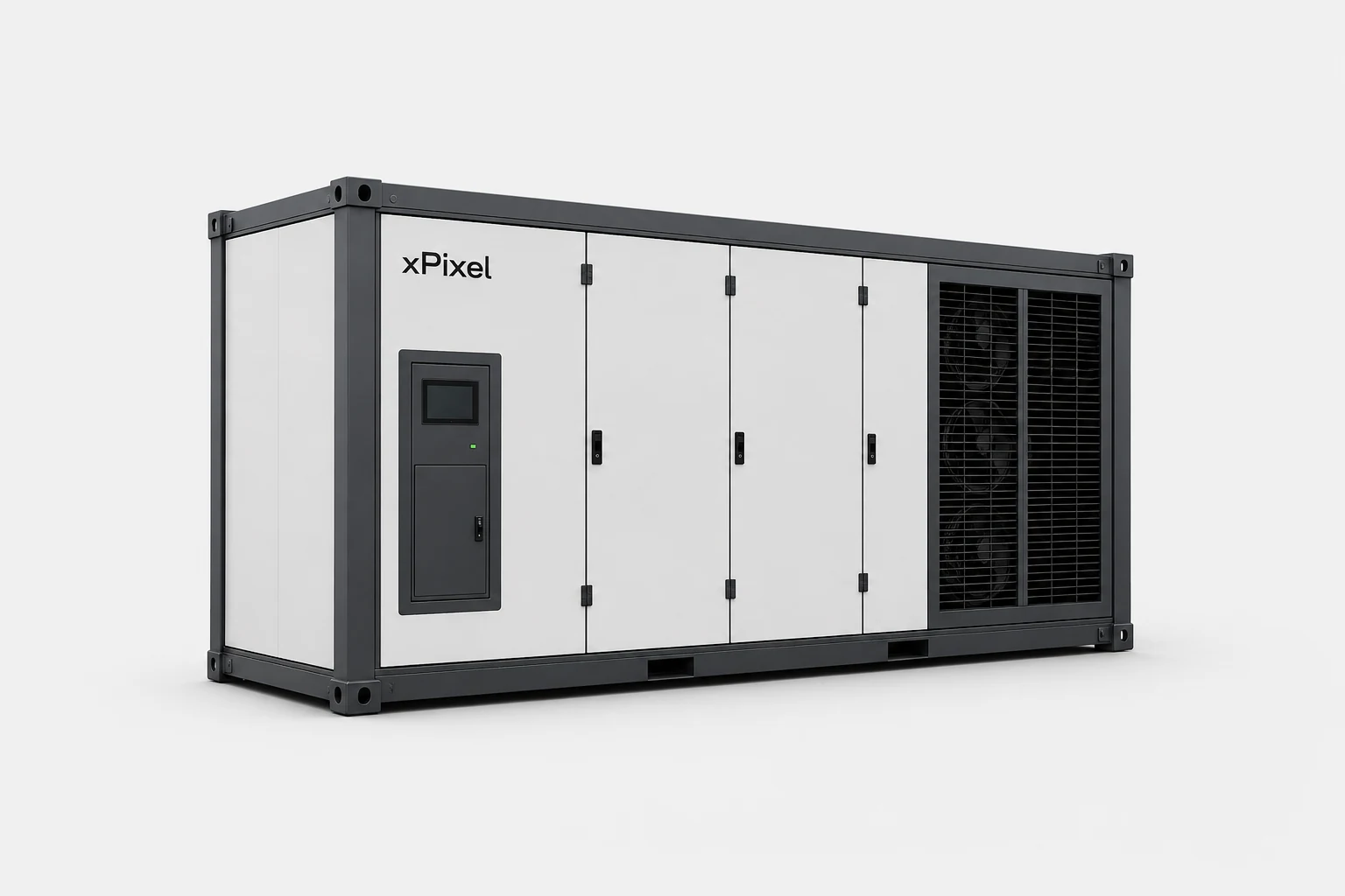 Concepto de ComputeCell S20 compacta de 20 pies con refrigeración propia